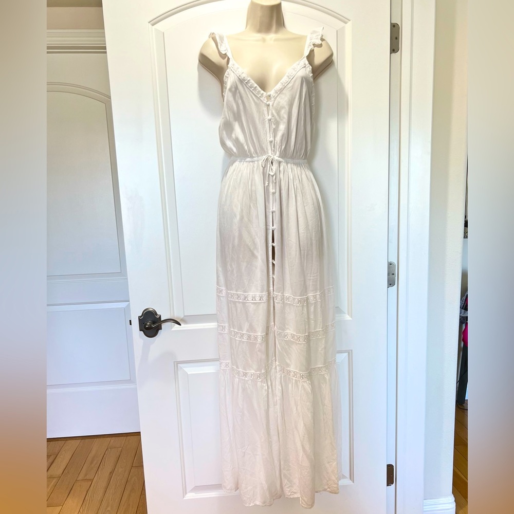 Forever 21 white maxi cover up